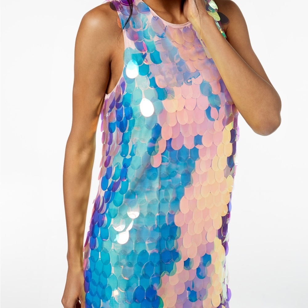 Laundry by Shelli Segal  Sequin Paillete A-Line Dr